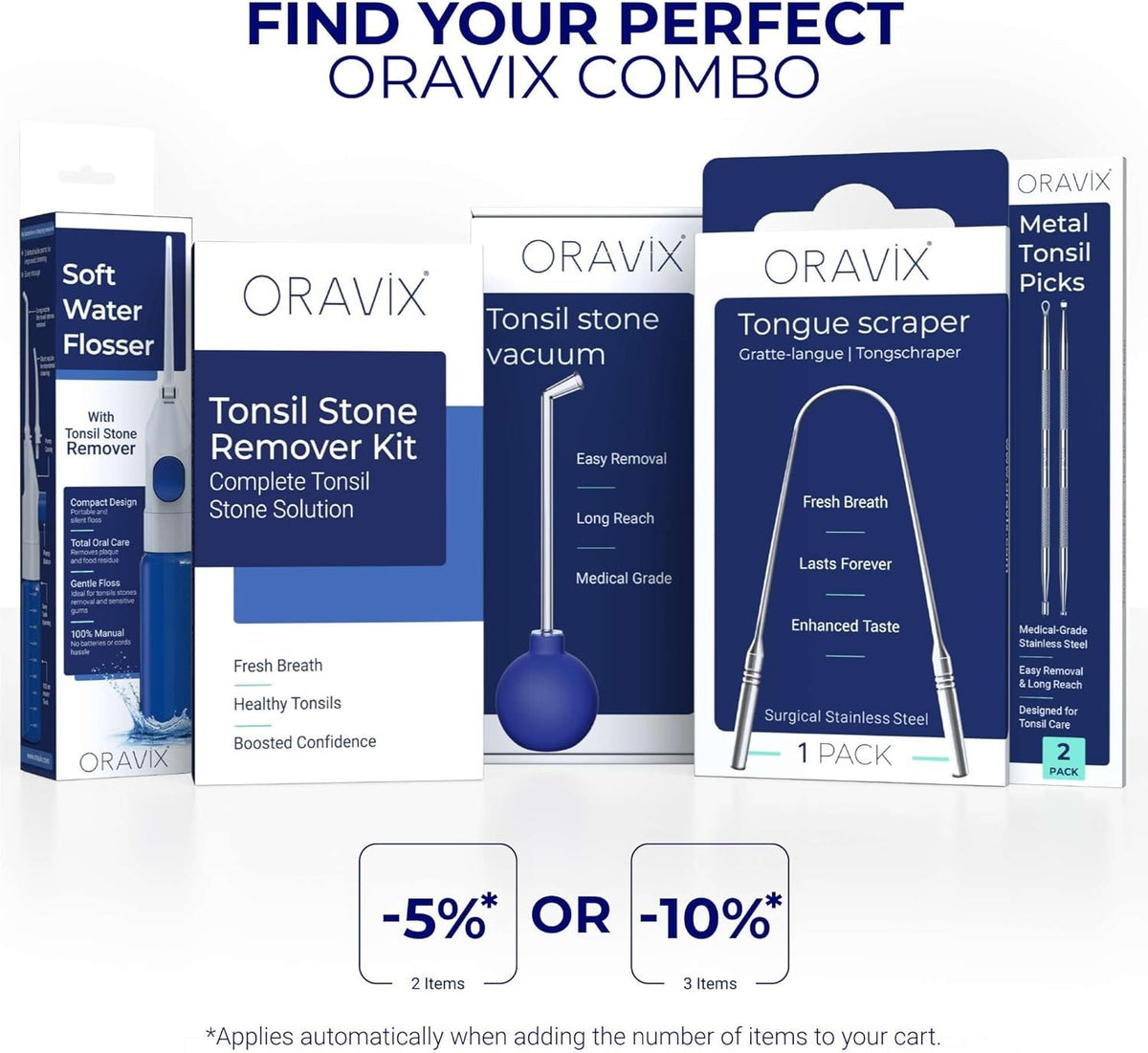 Tonsil Stone Removal Kit with Stainless Steel Picks & Silicone Tips - Safe Oral Hygiene Tool