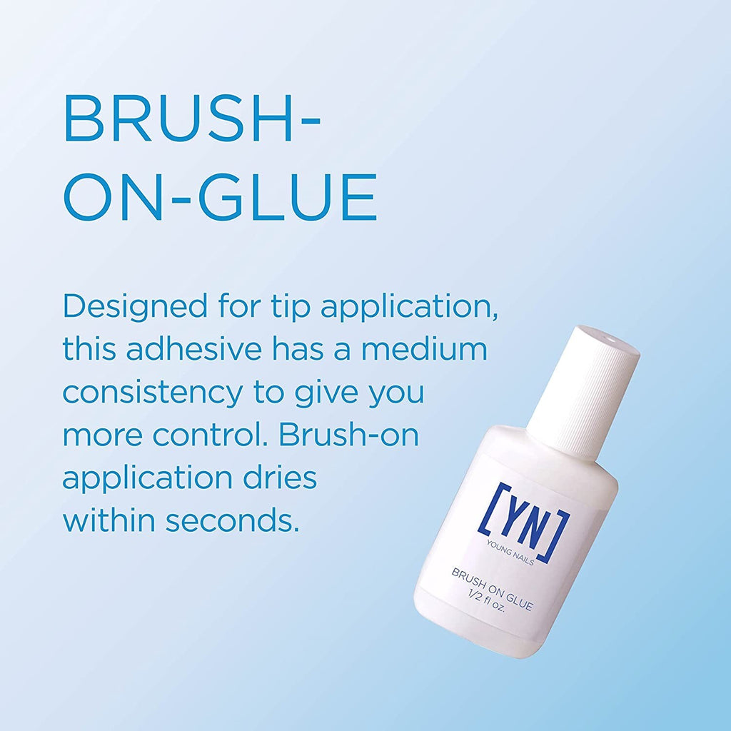 Nail Glue - Strong Adhesive for Gel, Acrylic & Natural Nails 0.5 Fl Oz