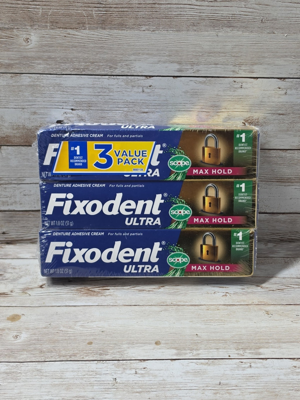 Denture Adhesive Cream Max Hold 3 Pack - Secure Fit for Dentures