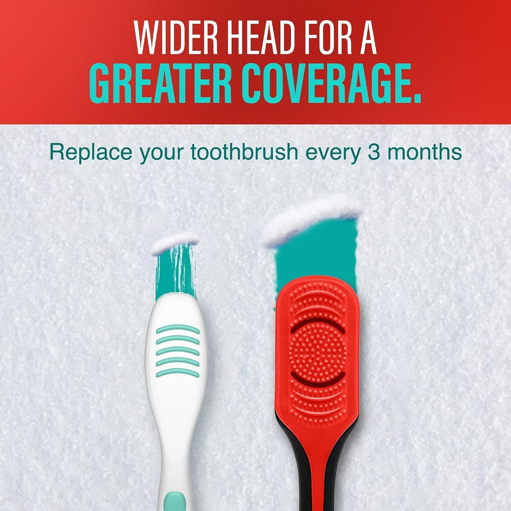 Gentle Giant Charcoal Toothbrush with Tongue Cleaner - Deep Clean & Whitening