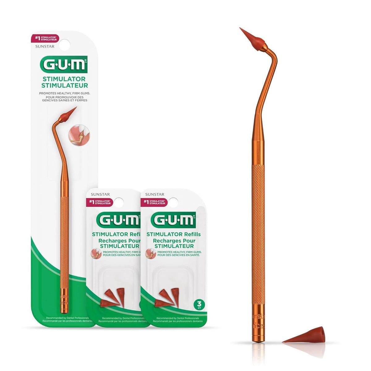 GUM Manual Gum Stimulator with Rubber Tip for Dental Care - Promote Healthy Gums