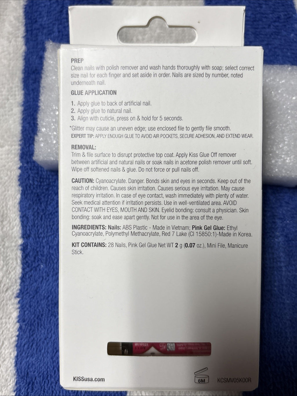 2-Pack Gel Fantasy Press On Nails French Manicure Long Size Med West Coast