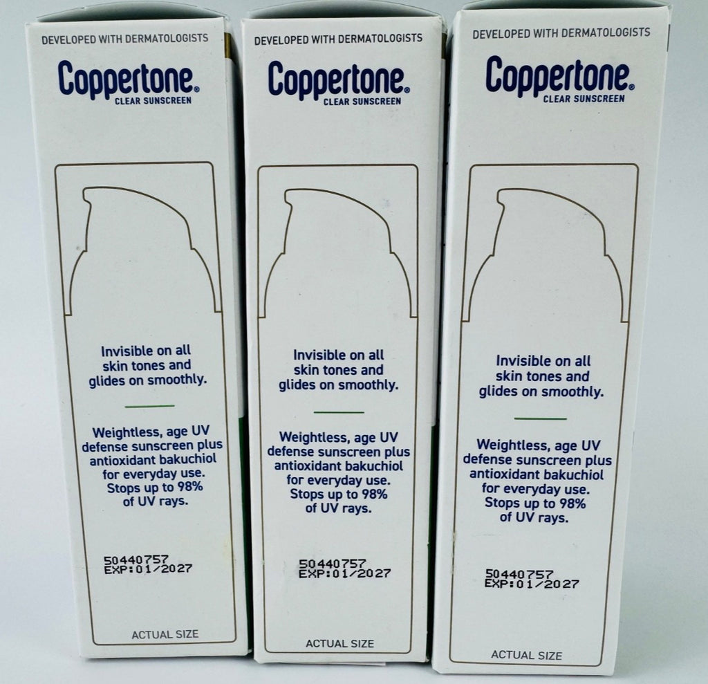 SPF 60+ Face Sunscreen with Invisible Finish and Antioxidant Bakuchiol - 3 Pack