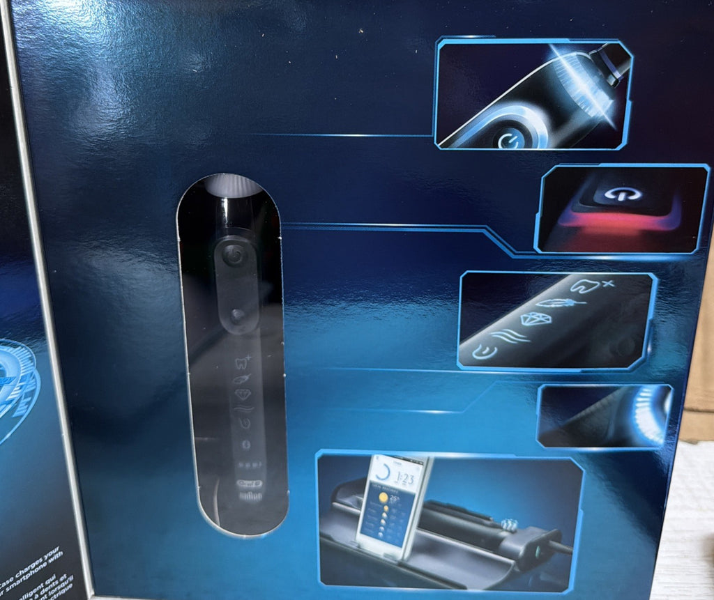 Electric Rechargeable Toothbrush with Bluetooth & 6 Modes - Black