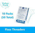 Dental Floss Threaders Pack of 50 for Easy Flossing - Flexible Nylon, Dentist Approved