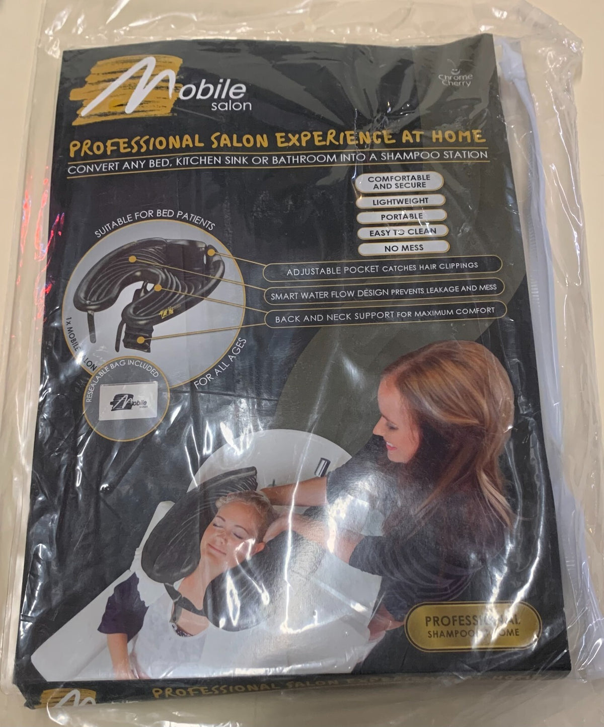 Portable Inflatable Hair Wash Basin with Neck Rest for Mobile Salon
