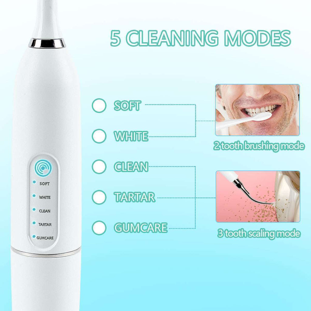 Wireless Electric Toothbrush Flosser Set with 5 Modes and Water Jet