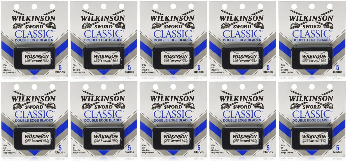 Wilkinson Sword Classic Double Edge Safety Razor Blades - 5 Blades, 10 Pack
