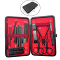 18-Piece Multi-Function Nail Repairing Forceps Manicure Set with Carry Case
