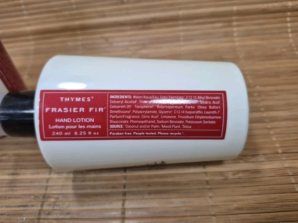 2-Pack Frasier Fir Hand Lotions 8.25 oz Natural Moisturizers - Thymes