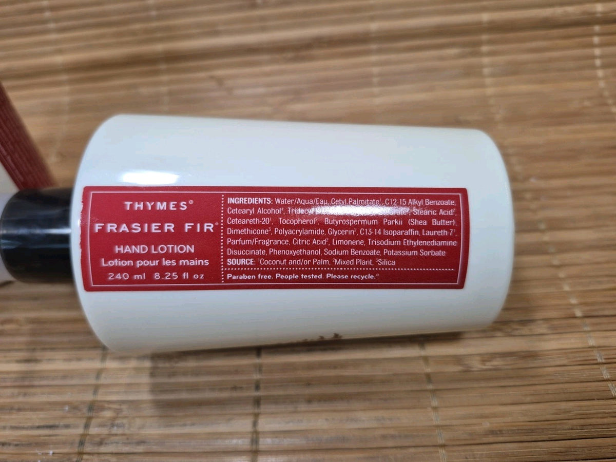 2-Pack Frasier Fir Hand Lotions 8.25 oz Natural Moisturizers - Thymes