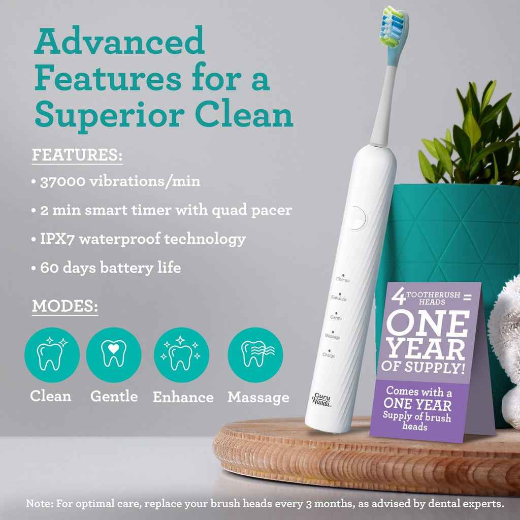 Electric Toothbrush and Water Flosser Combo Kit with 4 Tips - Complete Oral Care