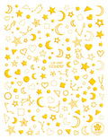 Galaxy Constellation Nail Stickers Set - 3D Star Moon Sun Meteor French Tips
