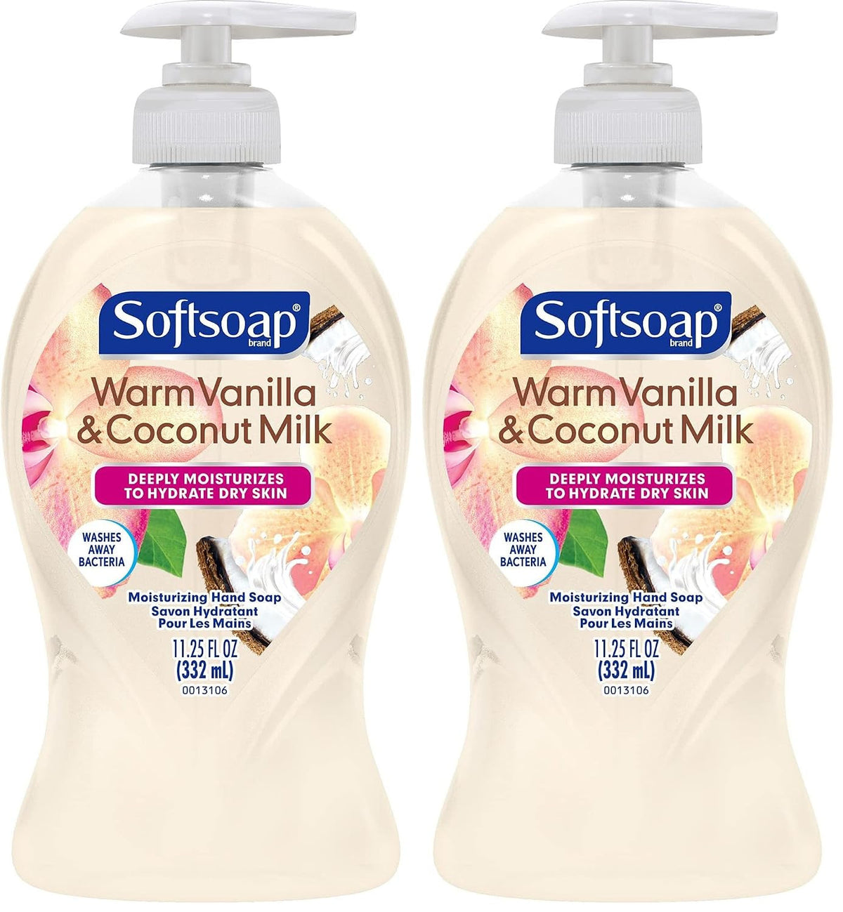 Moisturizing Hand Soap with Warm Vanilla & Coconut Milk 11.25 oz Pump 2 Pack