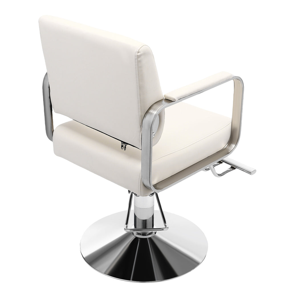 Heavy Duty Hydraulic Salon Chair with 360° Rotatable Seat - Adjustable & Sturdy