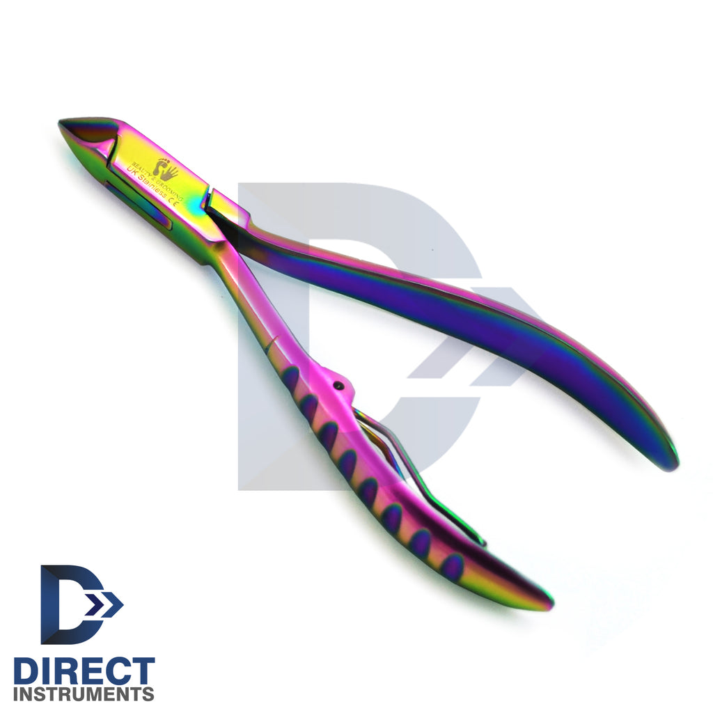 Titanium Coated Cuticle Nipper Clipper for Nail Care and Pedicure