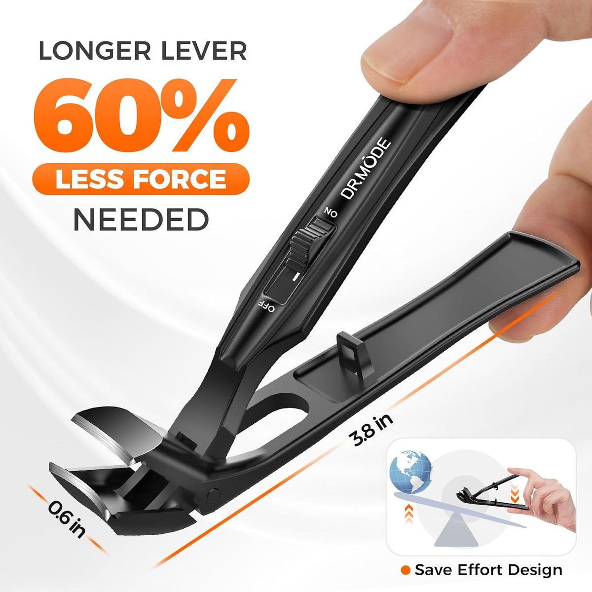 Heavy Duty Toenail Clippers for Seniors Thick Nails Angled Head Wide Jaw