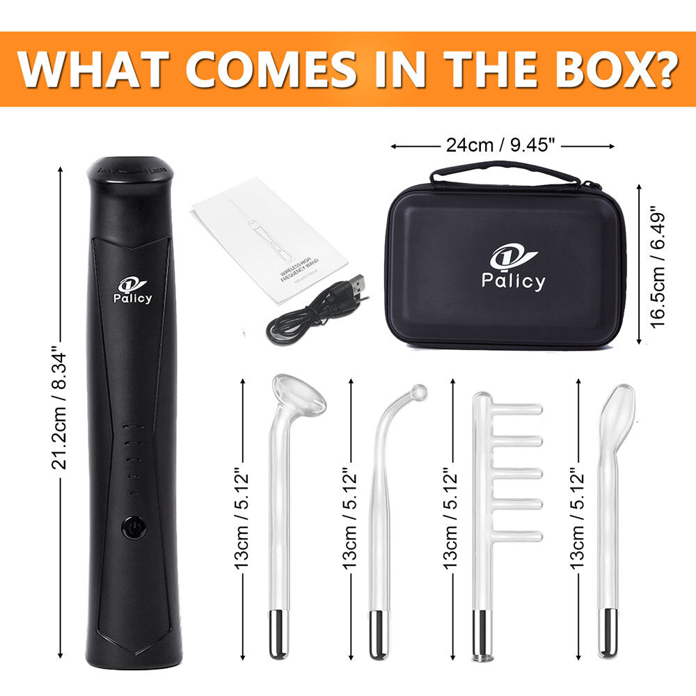 High Frequency Facial Wand for Skin Tightening & Acne Treatment - Portable Handheld Device