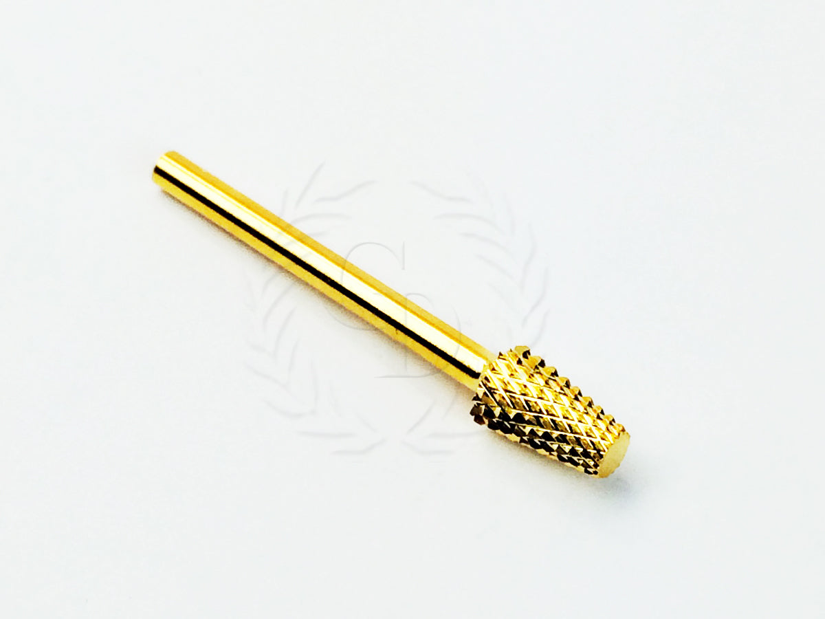 Gold Cone Shape Carbide Nail Drill Bit 3/32" for Electric Nail Art Equipment