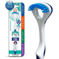 Dual Action Tongue Scraper & Soft Bristle Brush - Fresh Breath Oral Care