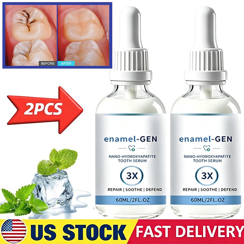 Enamel Repair Tooth Serum Nano-Hydroxyapatite for Sensitive Teeth - 2PCS