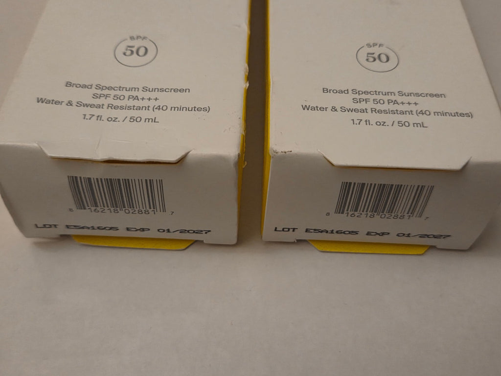Set of 2 Unseen Sunscreen SPF 50 - 1.7oz Hydrating Facial Sunscreen