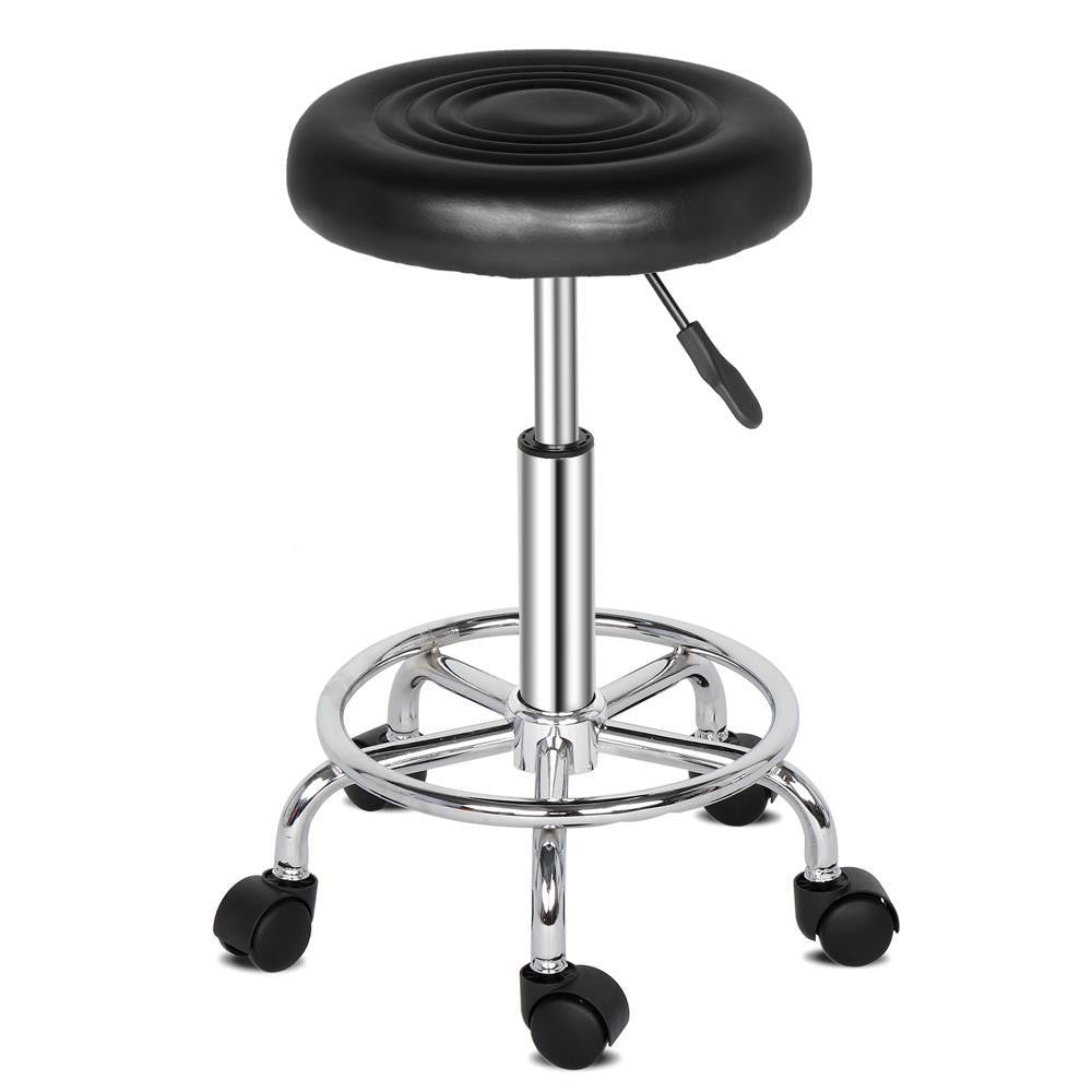Adjustable Hydraulic Swivel Round Stool with Casters for Spa Salon Counter