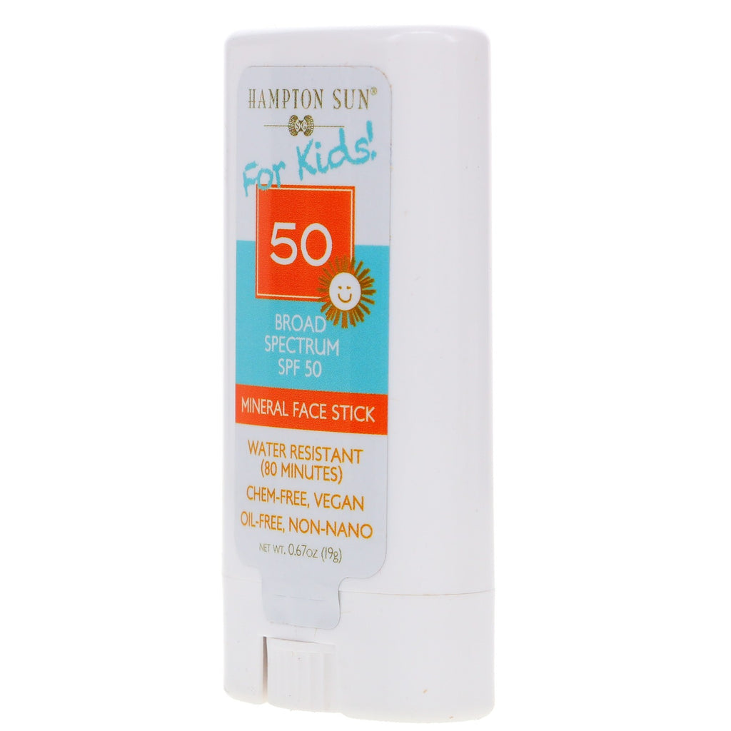 Kids Mineral Face Stick SPF 50 Sunscreen - Gentle, Chemical-Free Sun Protection