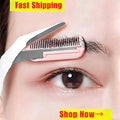Unisex Eyebrow Grooming Kit with Scissors Comb Razor Stainless Steel
