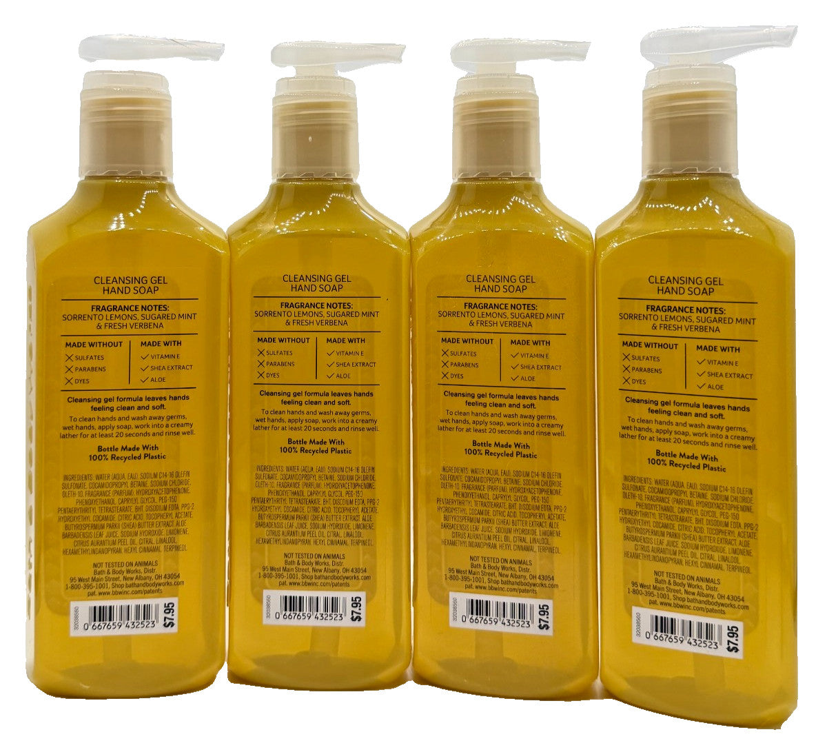 Bath & Body Works Limoncello Hand Soap Set - 4 Bottles, 8 oz Each