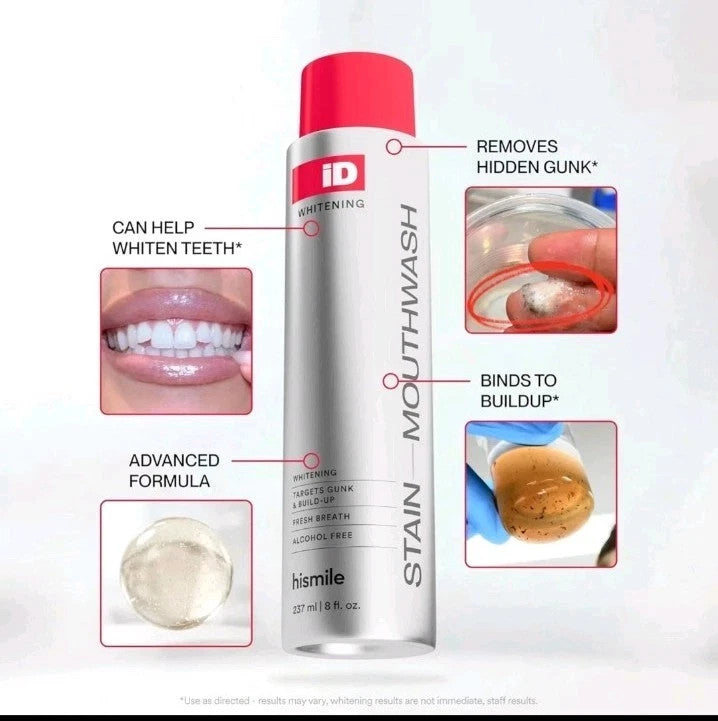 Whitening Mouthwash with Peroxide for Fresh Breath and Surface Stain Removal