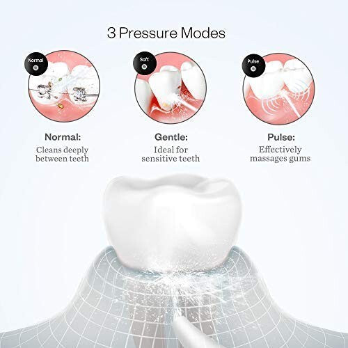 380ML Cordless Water Flosser Oral Irrigator Teeth Cleaner with 4 Tips