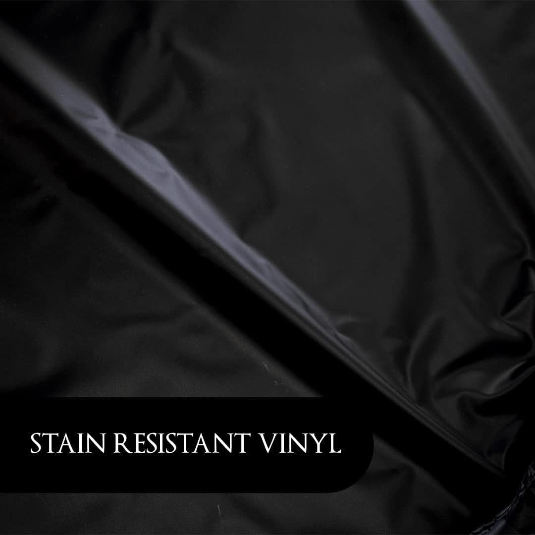 Waterproof Salon Shampoo Cape - Stain Resistant Vinyl, Black, 36x54 Inches