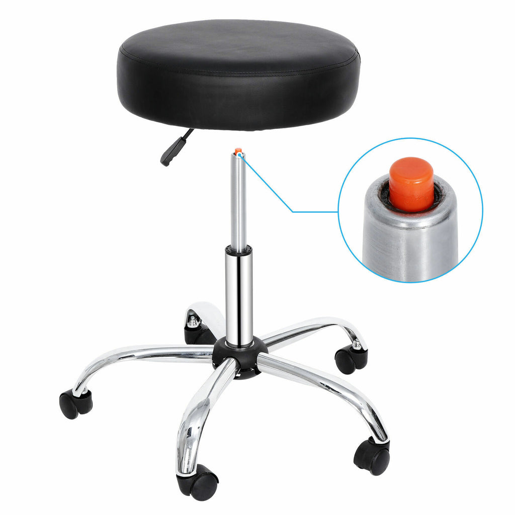 Adjustable Hydraulic Salon & Spa Stool with Swivel & Rolling Base