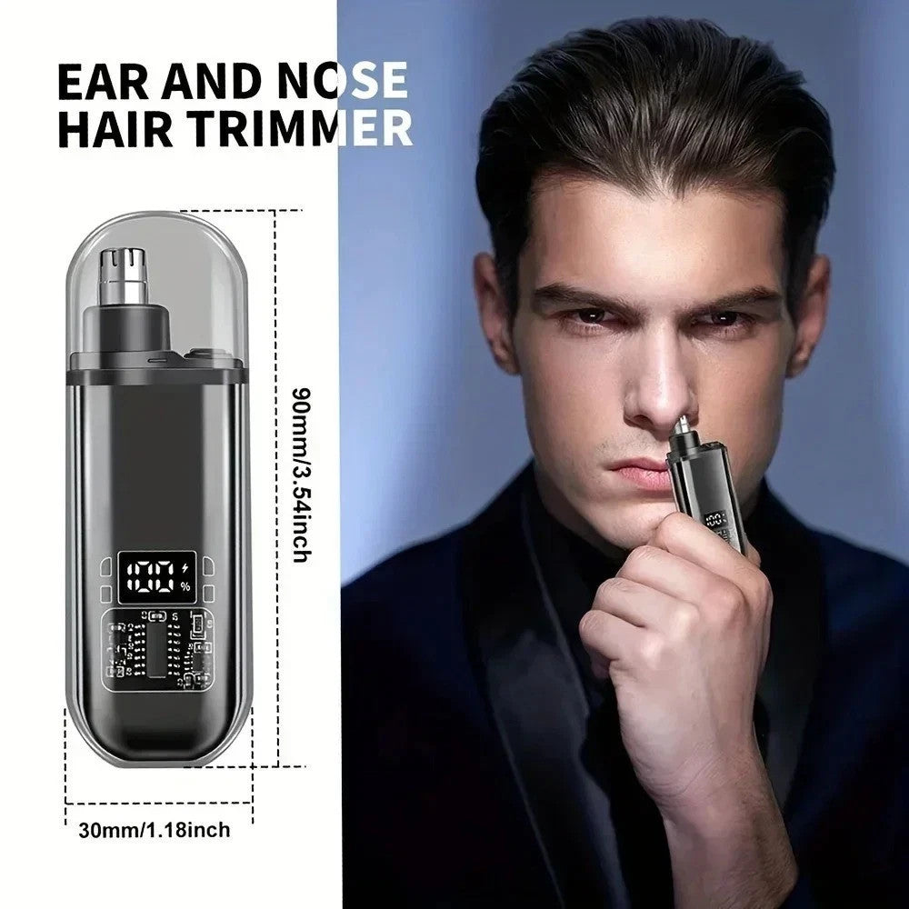 USB Rechargeable Nose & Ear Hair Trimmer for Men Portable Grooming