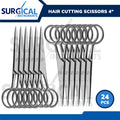 24 Pcs Professional Hair Cutting Scissors 4 inch Stainless Steel Barber Shears