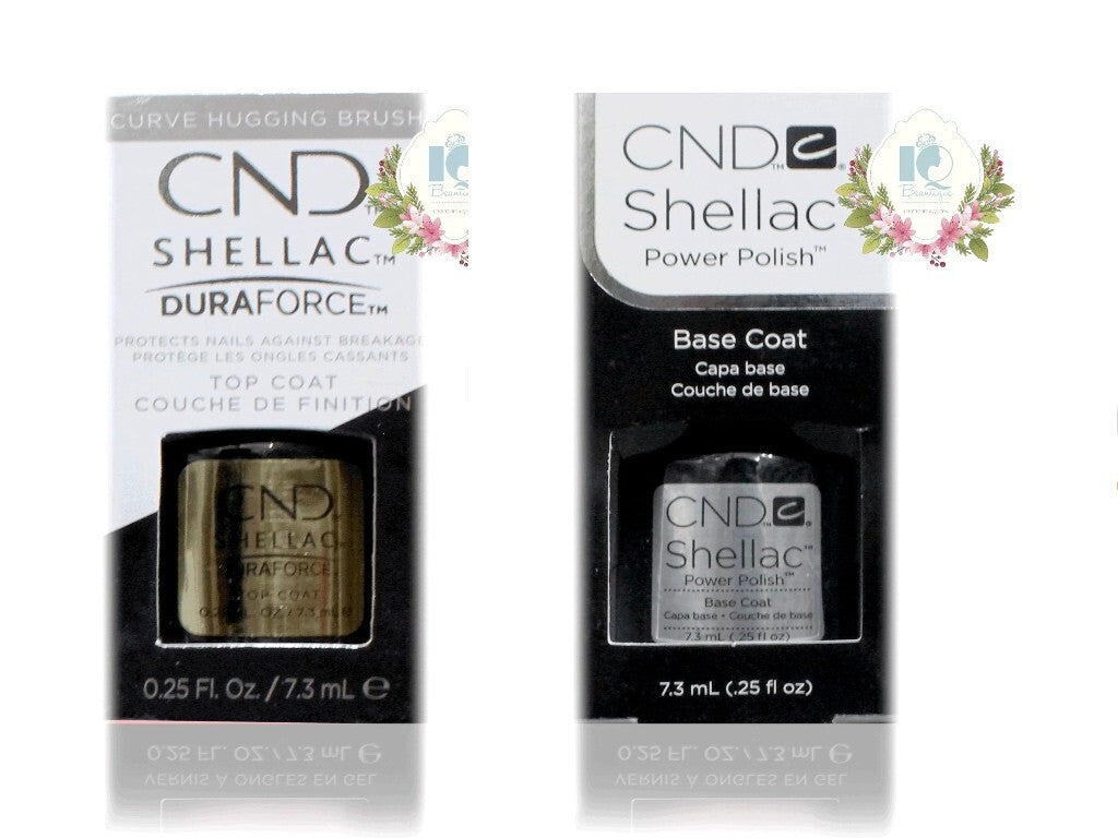 CND Shellac UV Base Coat & Duraforce Top Coat Set - 0.25 oz Each