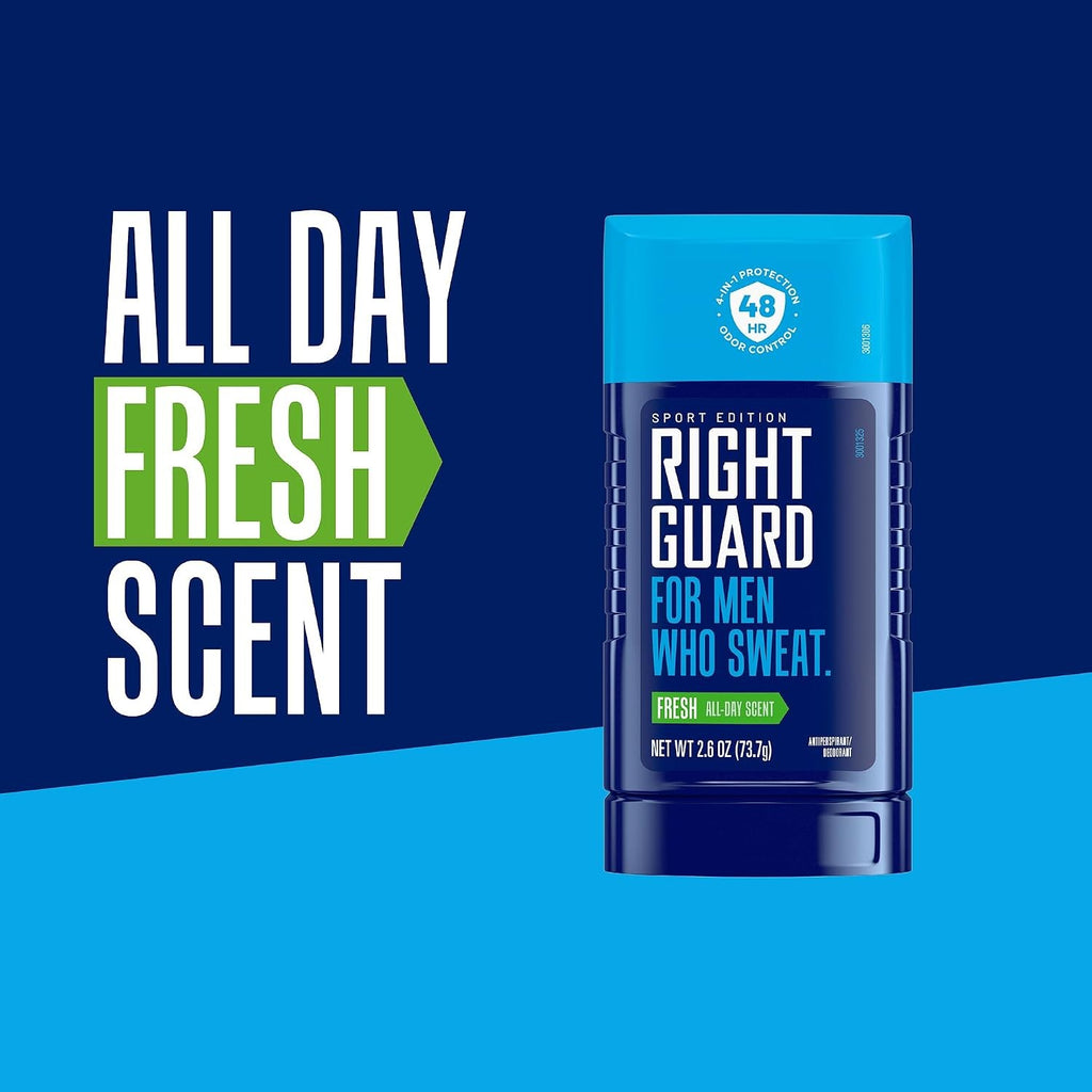 Men's Sport Deodorant Stick - Fresh Scent, 2.6 oz, 6 Pack