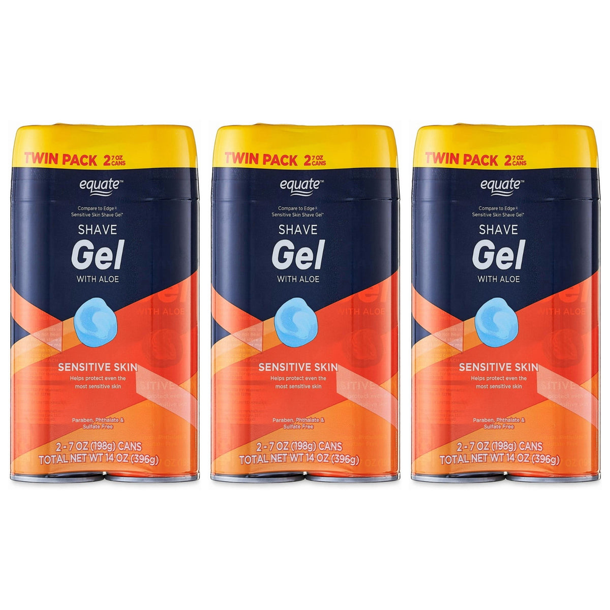 Sensitive Skin Shave Gel with Aloe - 6 Pack, 42 oz