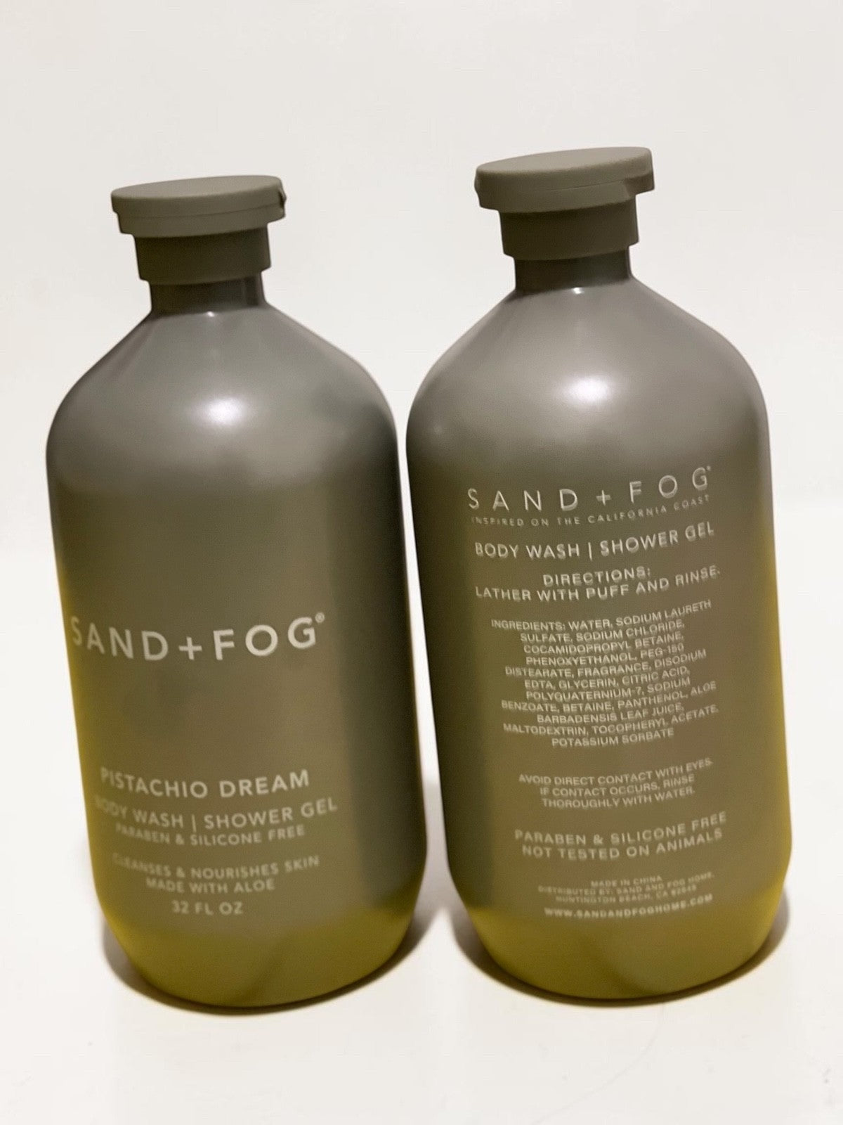 Pistachio Dreams Shower Gel Set - 2 Pack, 32 oz Gourmand Body Wash