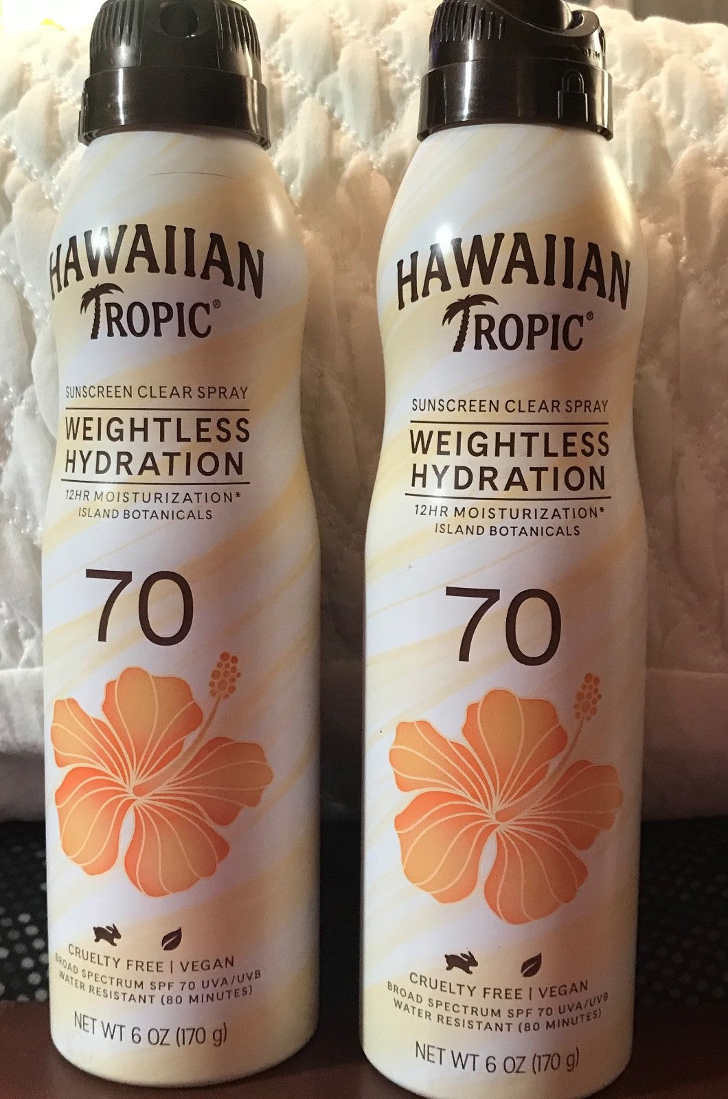 Hawaiian Tropic Weightless Hydration Clear Sunscreen SPF 70 - 2 Pack