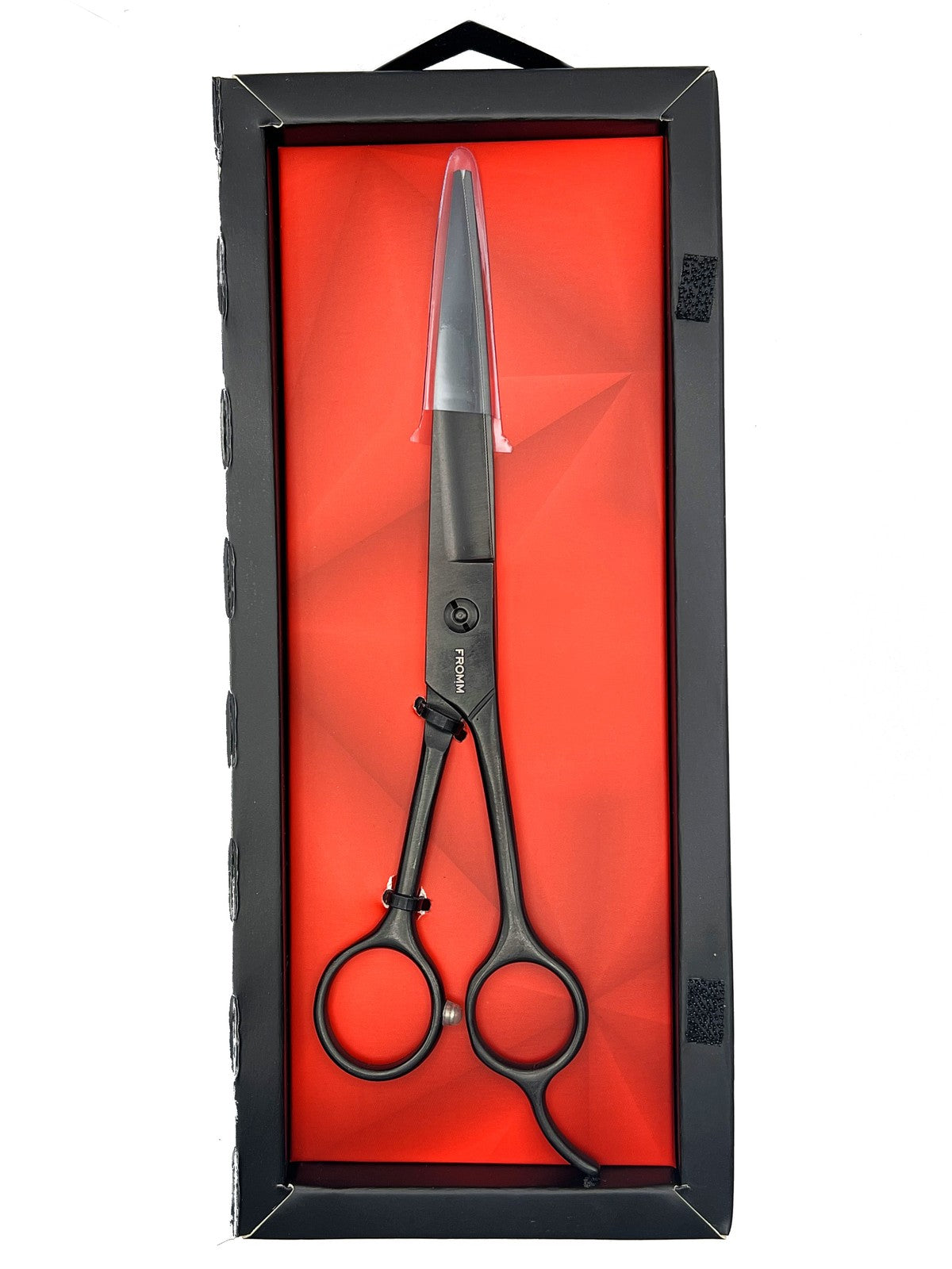 7.25-Inch Barber Shears Black Metal Hair Cutting Scissors for Barbers