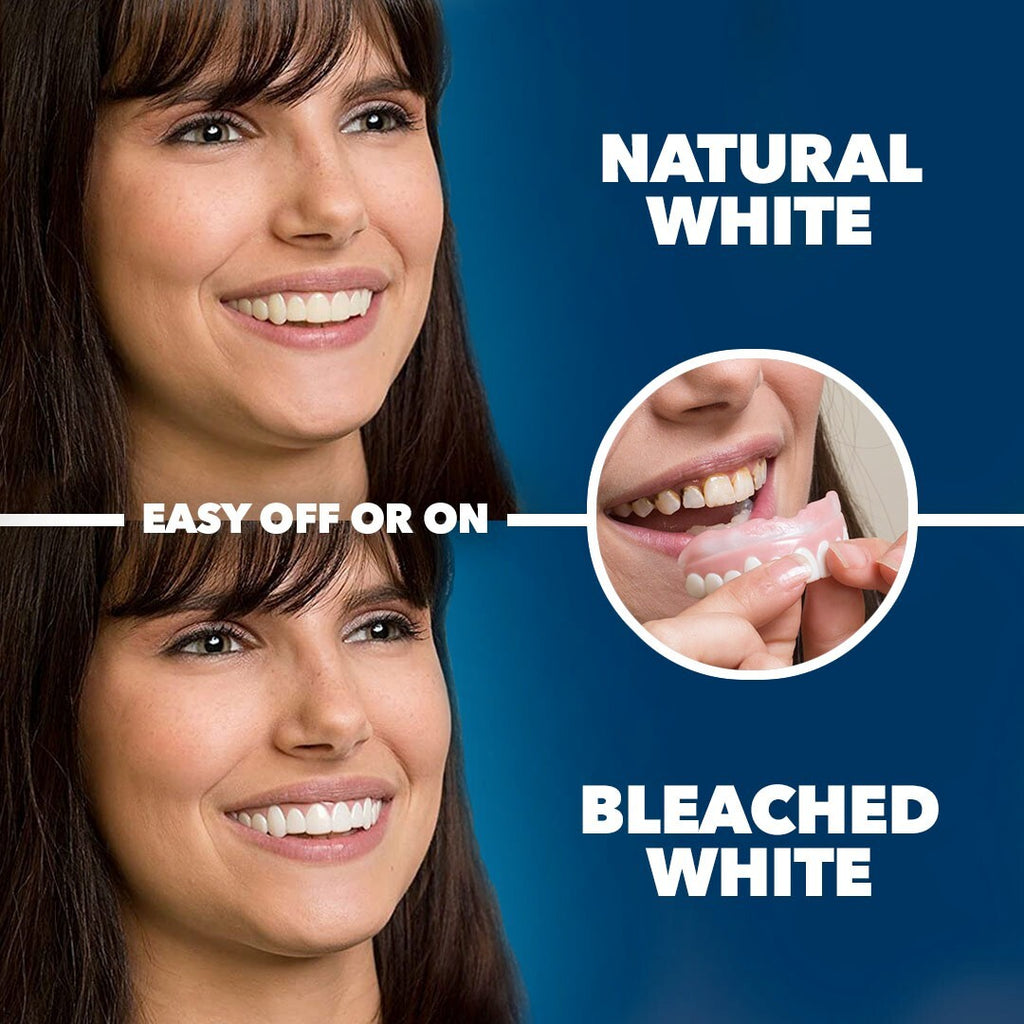 Cosmetic Teeth Small Bleached White 2-Pack - Temporary Smile Makeover