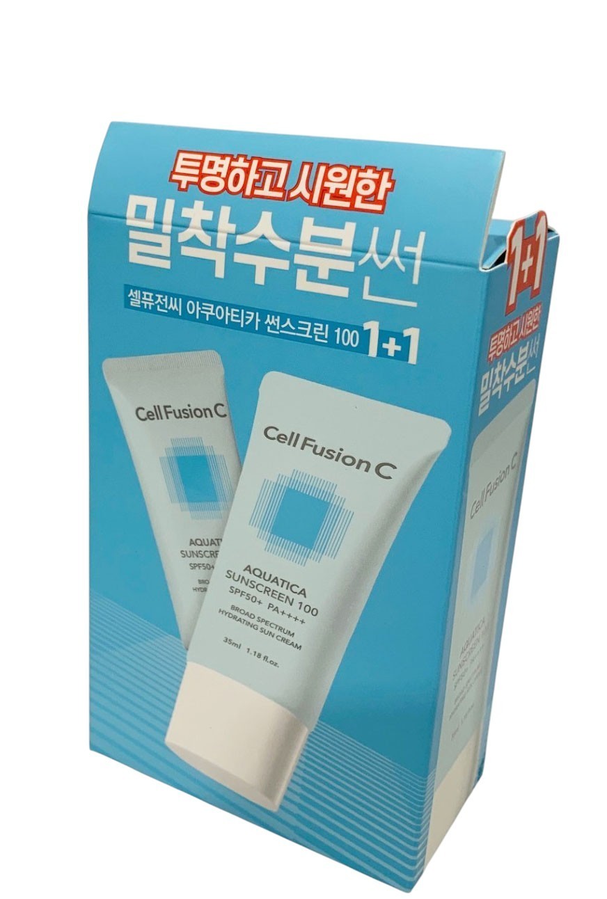 Cell Fusion C Aquatica Sunscreen SPF 50+ Hydrating Sun Cream Set of 2