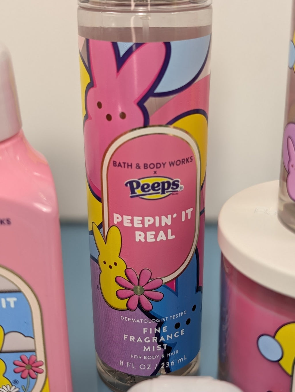 Bath & Body Works Peeps Marshmallow Vanilla Body Care Set - Mist, Body Wash, Lotion, Hand Sanitizer, & Candle