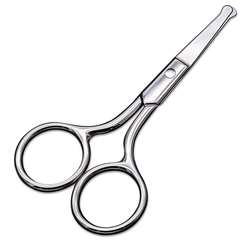 Safety Scissors with Round Tip for Eyebrow & Nose Trimming – Personal Grooming Tool