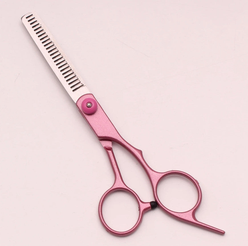 Professional Hair Cutting Scissors Thinning Shears 6 Inch Stainless Steel Pink