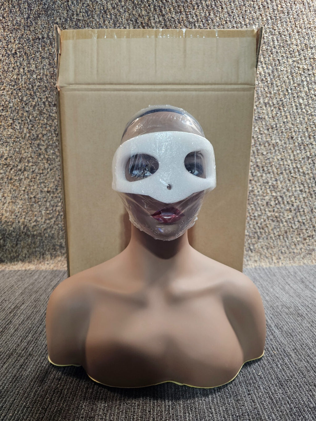 Black Female Adult Mannequin Head Bust for Wig Hat Display Realistic