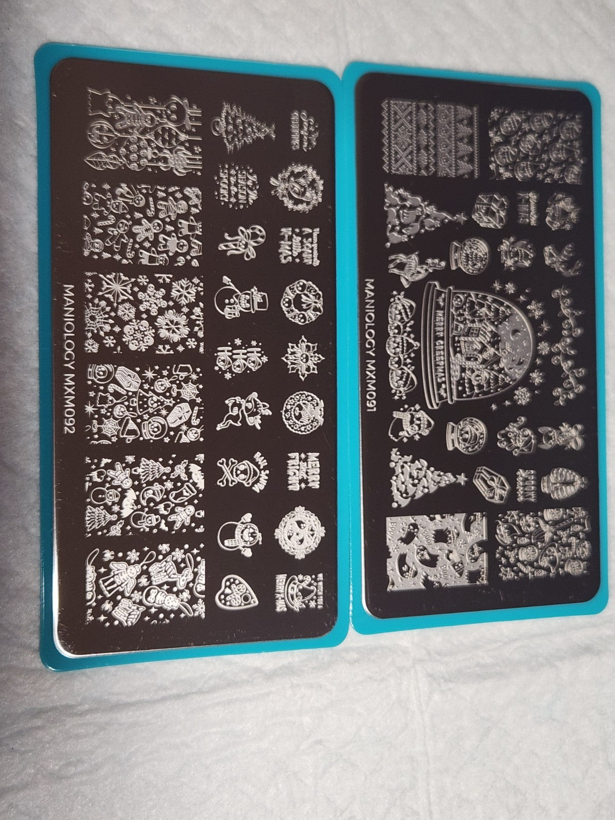 Maniology Nail Stamping Plate Set MXM091 & MXM092 - Nail Art Tools