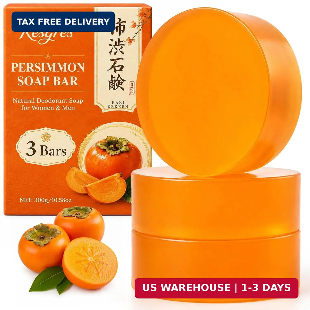 Persimmon Body Soap for Odor Control - Natural Japanese Persimmon Extract, Gentle & Refreshing